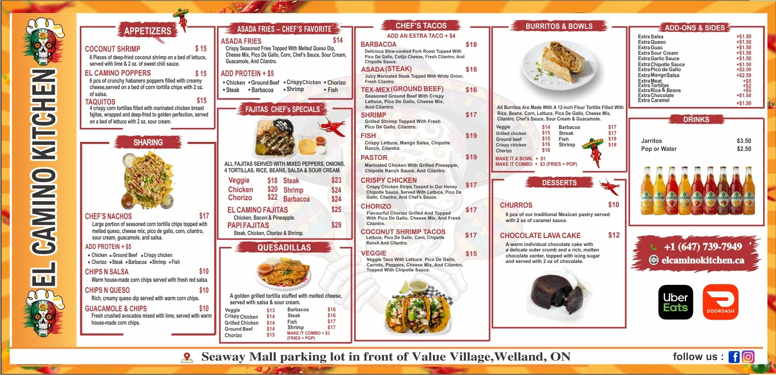 El Camino Kitchen Menu